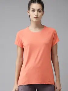 Van Heusen Women Pink Antibacterial Solid T-shirt