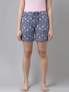 Van Heusen Women Vintagerambler Print Functional Pocket Superior Drape Lounge Shorts