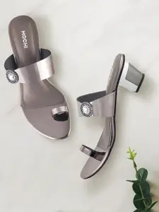 Mochi Women Silver-Toned Embellished Heels