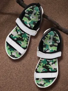 The Roadster Lifestyle Co Women White & Black Colourblocked Sports Sandals