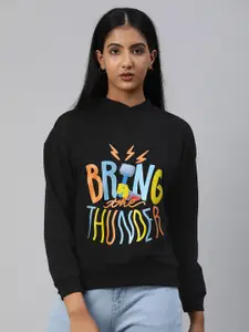 Van Heusen Woman Women Black Printed Sweatshirt