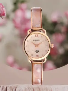 Carlton London Women Rose Gold Analogue Watch CL026RROR