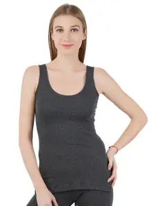 BODYCARE INSIDER Women Charcoal Grey Solid Thermal Top