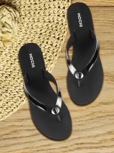 Mochi Women Black Solid Comfort Heels
