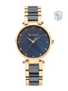 Titan Women Blue Analogue Watch 95061WD05