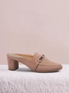 Inc 5 Women Brown Solid Block Heels