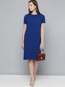 Chemistry Solid Textured Sheath Dress