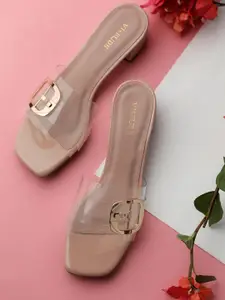 Vishudh Women Transparent Solid Block Heels