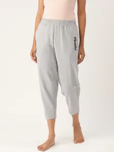 MBeautiful Women Grey Melange Comfort Fit Solid Lounge Pants