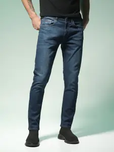 Flying Machine Men Blue Michael Slim Tapered Fit Low-Rise Clean Look Stretchable Jeans