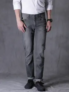 WROGN Men Charcoal Grey Slim Fit Stretchable Jeans
