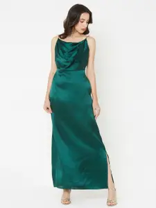 MISH Teal Green Satin Maxi Dress