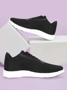 HRX by Hrithik Roshan Women Black Woven Design Flex Running Shoes