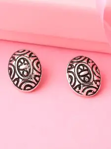 Estele Black & Gold-Toned Contemporary Studs