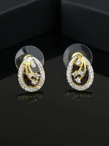 Estele White & Red Contemporary Studs