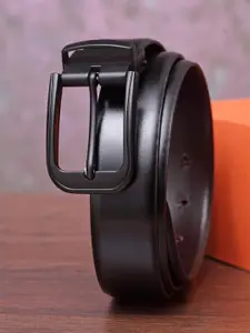 Teakwood Leathers Men Black & Brown Solid Reversible Genuine Leather Belt