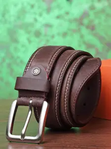 Teakwood Leathers Men Brown Solid Leather Belt