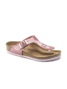 Birkenstock Girls Pink Regular Width Gizeh Open Toe Flats
