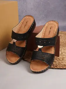 Get Glamr Women Black Solid Comfort Heels