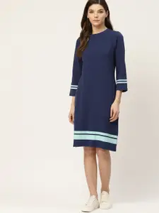 ether Women Navy Blue Solid T-shirt Dress