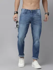 The Roadster Life Co. Men Slim Tapered Fit Light Fade Low Distress Stretchable Jeans