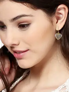 Estele Gold-Toned Contemporary Drop Earrings