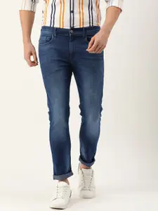 The Indian Garage Co Men Blue Slim Fit Low-Rise Clean Look Stretchable Jeans