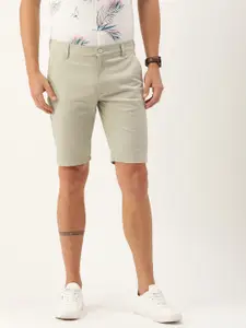 The Indian Garage Co Men Grey Solid Slim Fit Chino Shorts