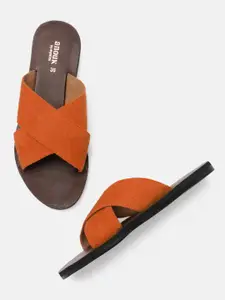 Anouk Women Orange Textured Flats