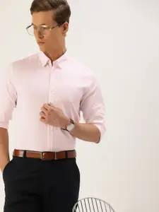 SELECTED Men Pink Slim Fit Solid Anti-Microbial Finish Formal Shirt