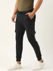 The Indian Garage Co Men Black Solid Straight Fit Joggers