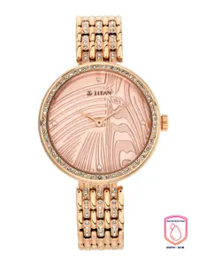 Titan Women Rose Gold Analogue Watch 95129WM01