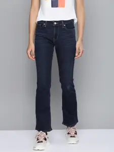 Levis Women Blue 715 Bootcut Mid-Rise Clean Look Stretchable Waterless Sustainable Jeans
