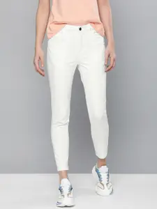 Kook N Keech Women White Super Skinny Fit Mid-Rise Clean Look Stretchable Crop Jeans