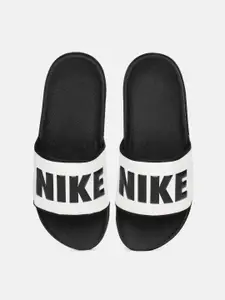 Nike Women Black & White Printed Offcourt Sliders
