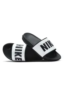 Nike Women Black & White Printed Offcourt Slides