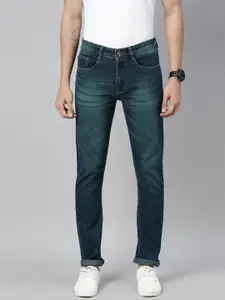 Urbano Fashion Men Green Slim Fit Mid-Rise Clean Look Stretchable Jeans