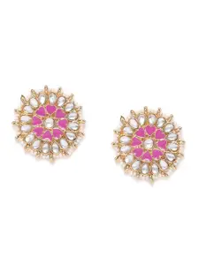 Kord Store Gold-Plated & Pink Contemporary Studs