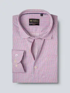 INVICTUS Men Easy Care Red & Blue  Checked Formal Shirt