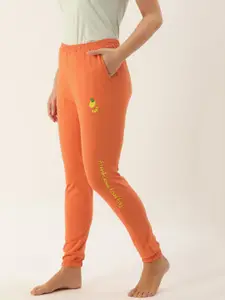 DressBerry Women Orange Solid Joggers