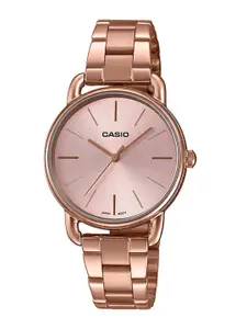 CASIO Enticer Ladies Rose Gold Analogue Watch A1795