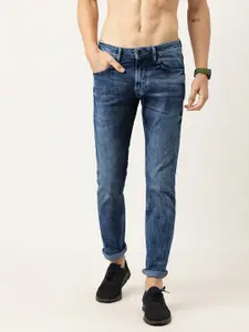 Flying Machine Men Blue Michael Slim Tapered Fit Low-Rise Clean Look Stretchable Jeans