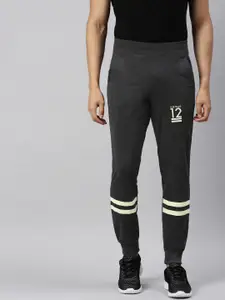 Huetrap Men Charcoal Grey Solid Regular Fit Sustainable Joggers