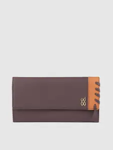 Baggit Women Purple Solid Three Fold Wallet