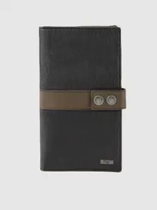 Baggit Men Black ATMOS TIZZY Textured Two Fold Wallet