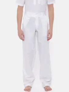 Ramraj Men White Solid Cotton Lounge Pant