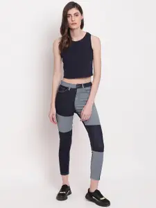 Belliskey Women Blue Skinny Fit High-Rise Jeans