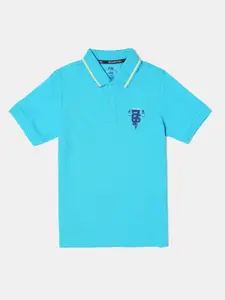 Jockey Boys Printed Super Combed Cotton Ribbed Polo Collar T-shirt - AB24