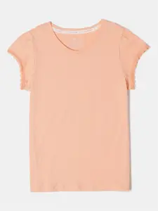 Jockey Girls Orange   Henley Neck T-shirt