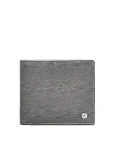 Eske Men Grey Textured Two Fold Wallet